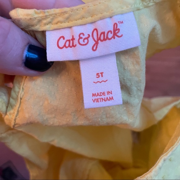 Cat & Jack two piece yellow ruffle summer spring outfit sz 5t - Picture 3 of 3